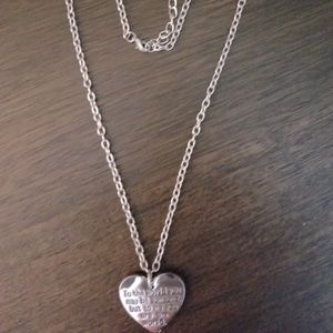 Silver Tone Inspiration Necklace
